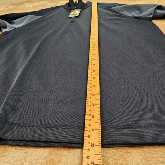 Nike Jacket Quarter Zip Long Sleeve Blue 2 Tone Active Athletic Mens Sz XXL Golf - Picture 5 of 10